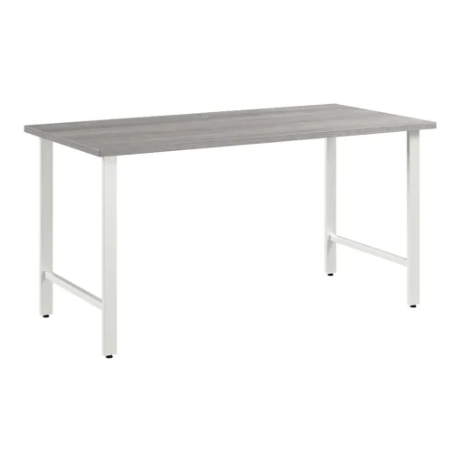 Bush Business Furniture Office Desks<Hustle 60"W Computer Desk with Metal Legs, Platinum Gray (HUD160PG)