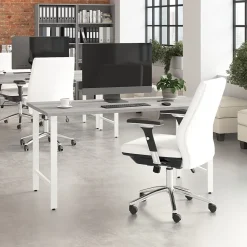 Bush Business Furniture Office Desks<Hustle 60"W Computer Desk with Metal Legs, Platinum Gray (HUD160PG)