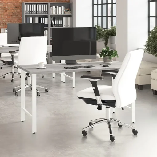 Bush Business Furniture Office Desks<Hustle 60"W Computer Desk with Metal Legs, Platinum Gray (HUD160PG)