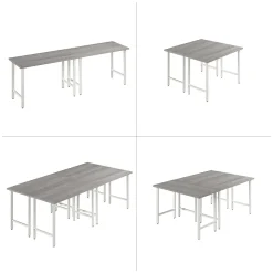 Bush Business Furniture Office Desks<Hustle 48"W Computer Desk with Metal Legs, Platinum Gray (HUD148PG)