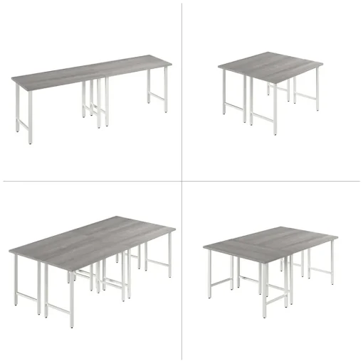 Bush Business Furniture Office Desks<Hustle 48"W Computer Desk with Metal Legs, Platinum Gray (HUD148PG)