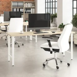 Bush Business Furniture Office Desks<Hustle 72"W Computer Desk with Metal Legs, Natural Elm (HUD172NE)