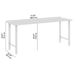 Bush Business Furniture Office Desks<Hustle 72"W Computer Desk with Metal Legs, Natural Elm (HUD172NE)