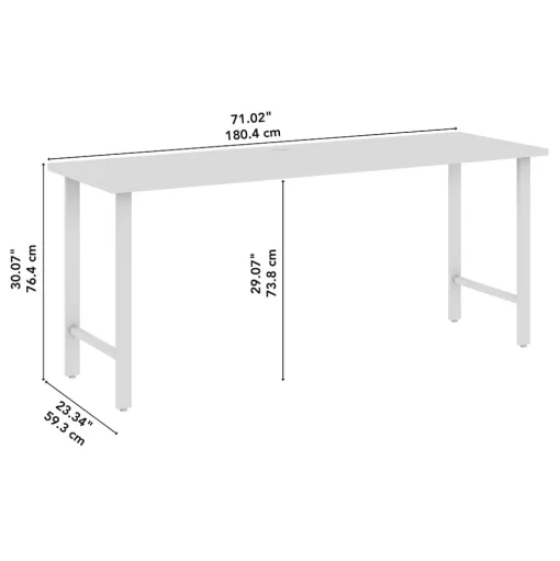 Bush Business Furniture Office Desks<Hustle 72"W Computer Desk with Metal Legs, Natural Elm (HUD172NE)
