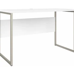 Bush Business Furniture Office Desks<Hybrid 48"W Computer Table Desk with Metal Legs, (HYD148WH)