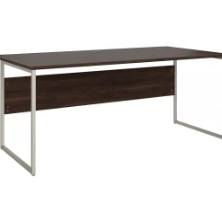 Bush Business Furniture Office Desks<Hybrid 72"W Computer Table Desk with Metal Legs, (HYD172BW)