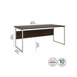 Bush Business Furniture Office Desks<Hybrid 72"W Computer Table Desk with Metal Legs, (HYD172BW)