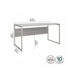 Bush Business Furniture Office Desks<Hybrid 60"W Computer Table Desk with Metal Legs, (HYD360PG)