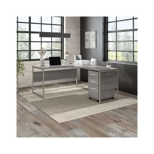 Bush Business Furniture Office Desks<Hybrid 60"W Computer Table Desk with Metal Legs, (HYD360PG)
