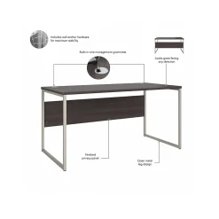 Bush Business Furniture Computer Desks<Hybrid 60"W Computer Table Desk with Metal Legs, (HYD360SG)