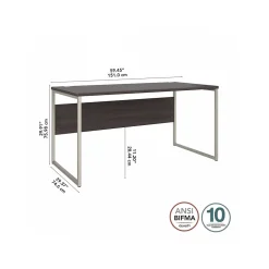 Bush Business Furniture Computer Desks<Hybrid 60"W Computer Table Desk with Metal Legs, (HYD360SG)