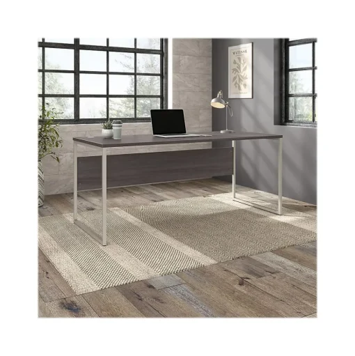 Bush Business Furniture Computer Desks<Hybrid 72"W Computer Table Desk with Metal Legs, (HYD373SG)