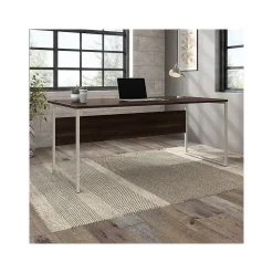 Bush Business Furniture Computer Desks<Hybrid 72"W Computer Table Desk with Metal Legs, (HYD172BW)