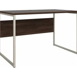 Bush Business Furniture Computer Desks<Hybrid 48"W Computer Table Desk with Metal Legs, Black Walnut (HYD248BW)