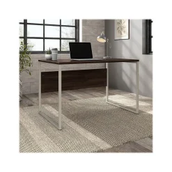 Bush Business Furniture Computer Desks<Hybrid 48"W Computer Table Desk with Metal Legs, Black Walnut (HYD248BW)