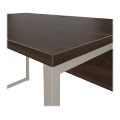 Bush Business Furniture Computer Desks<Hybrid 48"W Computer Table Desk with Metal Legs, Black Walnut (HYD248BW)