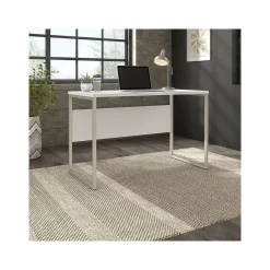 Bush Business Furniture Computer Desks<Hybrid 48"W Computer Table Desk with Metal Legs, (HYD148WH)