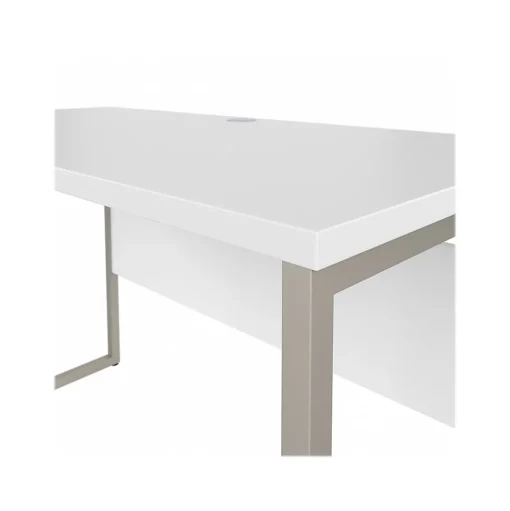 Bush Business Furniture Computer Desks<Hybrid 48"W Computer Table Desk with Metal Legs, (HYD148WH)