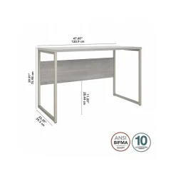 Bush Business Furniture Computer Desks<Hybrid 48"W Computer Table Desk with Metal Legs, (HYD148PG)