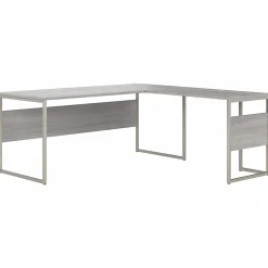 Bush Business Furniture L-Desks<Hybrid 72"W L Shaped Table Desk with Metal Legs, (HYB026PG)