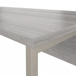Bush Business Furniture L-Desks<Hybrid 72"W L Shaped Table Desk with Metal Legs, (HYB026PG)