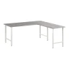 Bush Business Furniture L-Desks<Hustle 72"W L Shaped Computer Desk with Metal Legs, Platinum Gray (HUS001PG)