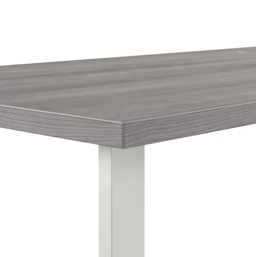 Bush Business Furniture L-Desks<Hustle 72"W L Shaped Computer Desk with Metal Legs, Platinum Gray (HUS001PG)
