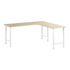 Bush Business Furniture L-Desks<Hustle 72"W L Shaped Computer Desk with Metal Legs, Natural Elm (HUS002NE)