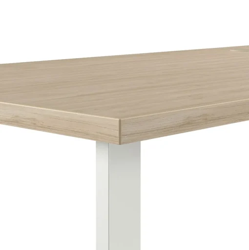 Bush Business Furniture L-Desks<Hustle 72"W L Shaped Computer Desk with Metal Legs, Natural Elm (HUS002NE)