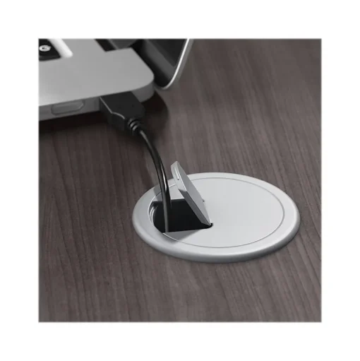 Bush Business Furniture L-Desks<Hybrid 60"W L Shaped Table Desk with Mobile File Cabinet, (HYB029SGSU)