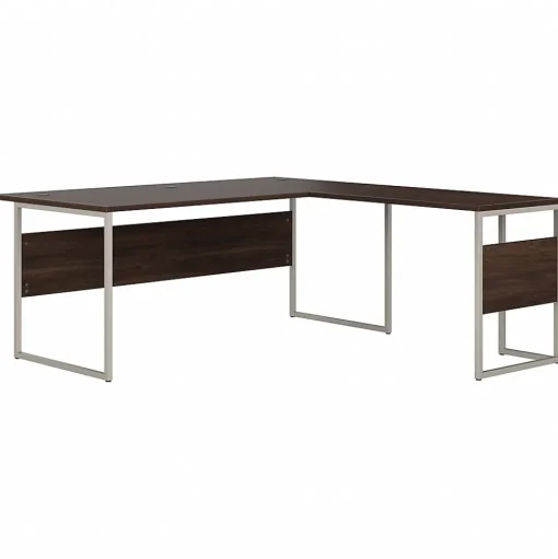 Bush Business Furniture L-Desks<Hybrid 72"W L Shaped Table Desk with Metal Legs, (HYB025BW)