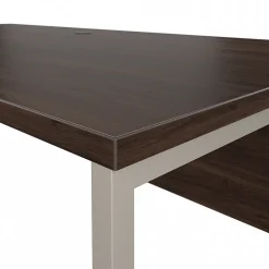 Bush Business Furniture L-Desks<Hybrid 72"W L Shaped Table Desk with Metal Legs, (HYB025BW)