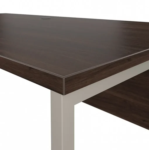 Bush Business Furniture L-Desks<Hybrid 72"W L Shaped Table Desk with Metal Legs, (HYB025BW)