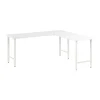 Bush Business Furniture L-Desks<Hustle 72"W L Shaped Computer Desk with Metal Legs, White (HUS002WH)