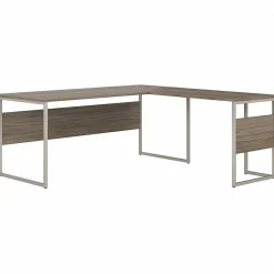 Bush Business Furniture L-Desks<Hybrid 72"W L Shaped Table Desk with Metal Legs, (HYB026MH)
