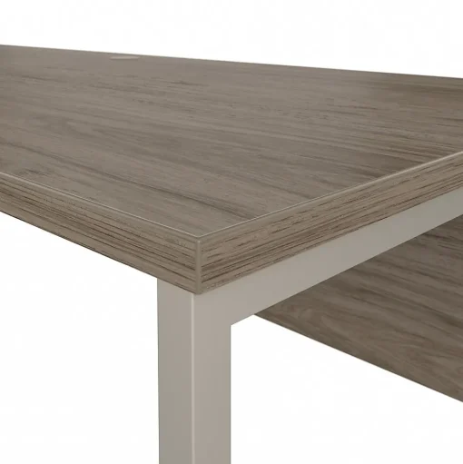 Bush Business Furniture L-Desks<Hybrid 72"W L Shaped Table Desk with Metal Legs, (HYB026MH)