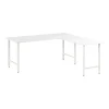 Bush Business Furniture L-Desks<Hustle 72"W L Shaped Computer Desk with Metal Legs, White (HUS001WH)