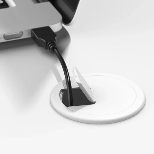Bush Business Furniture L-Desks<Hustle 72"W L Shaped Computer Desk with Metal Legs, White (HUS001WH)