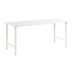 Bush Business Furniture Corner Desks<Hustle 72"W Computer Desk with Metal Legs, White (HUD272WH)