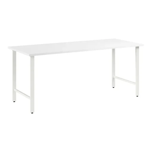 Bush Business Furniture Corner Desks<Hustle 72"W Computer Desk with Metal Legs, White (HUD272WH)