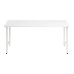 Bush Business Furniture Corner Desks<Hustle 72"W Computer Desk with Metal Legs, White (HUD272WH)