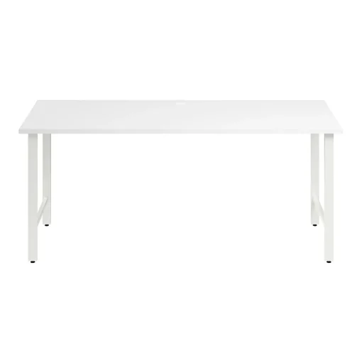Bush Business Furniture Corner Desks<Hustle 72"W Computer Desk with Metal Legs, White (HUD272WH)