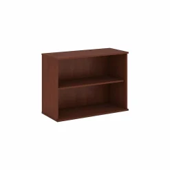 Bush Business Furniture Bookcases<29.31"H 2-Shelf Bookcase with Adjustable Shelf, Hansen Cherry Laminated Wood (BK3036HC)