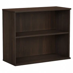 Bush Business Furniture Bookcases<29"H 2-Shelf Bookcase with Adjustable Shelf, Black Walnut (BK3036BW)