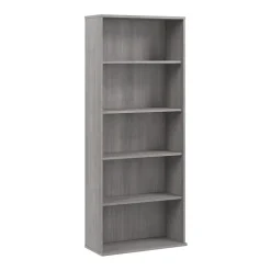 Bush Business Furniture Bookcases<Hustle Tall 5 Shelf Bookcase, Platinum Gray (HUB230PG)