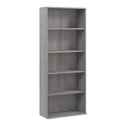 Bush Business Furniture Bookcases<Hustle Tall 5 Shelf Bookcase, Platinum Gray (HUB230PG)