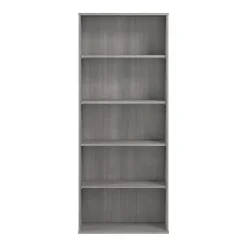 Bush Business Furniture Bookcases<Hustle Tall 5 Shelf Bookcase, Platinum Gray (HUB230PG)