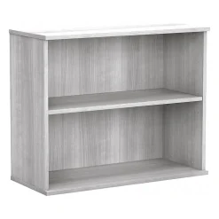Bush Business Furniture Bookcases<Hybrid 29"H 2-Shelf Bookcase with Adjustable Shelf, Laminated Wood (HY3036PG-Z)