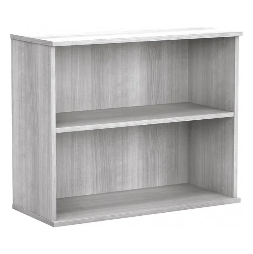 Bush Business Furniture Bookcases<Hybrid 29"H 2-Shelf Bookcase with Adjustable Shelf, Laminated Wood (HY3036PG-Z)