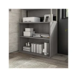 Bush Business Furniture Bookcases<Hybrid 29"H 2-Shelf Bookcase with Adjustable Shelf, Laminated Wood (HY3036PG-Z)